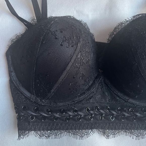 Victoria’s Secret Very Sexy Multi-Way Black Lace 32D Bra Strapless Push up - Picture 5 of 8